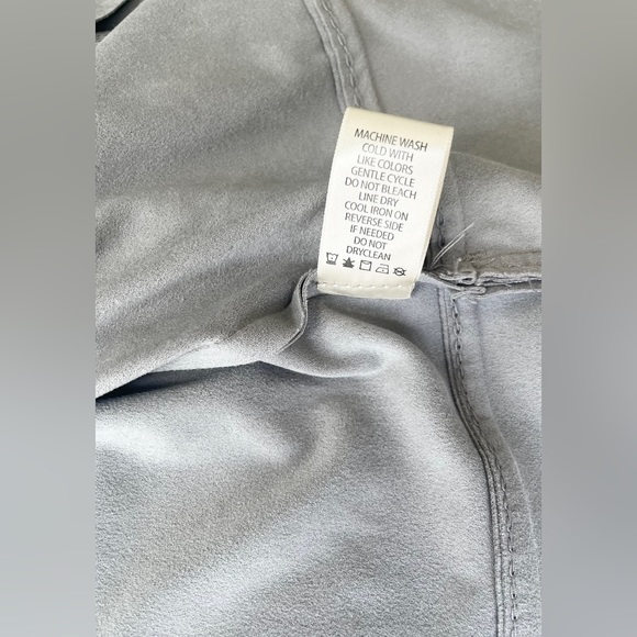 Grey Faux Suede Soft Open Cardigan - Picture 8 of 12